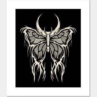 Butterfly goth tattoo vintage Posters and Art